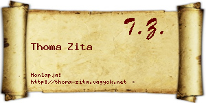 Thoma Zita névjegykártya