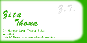 zita thoma business card